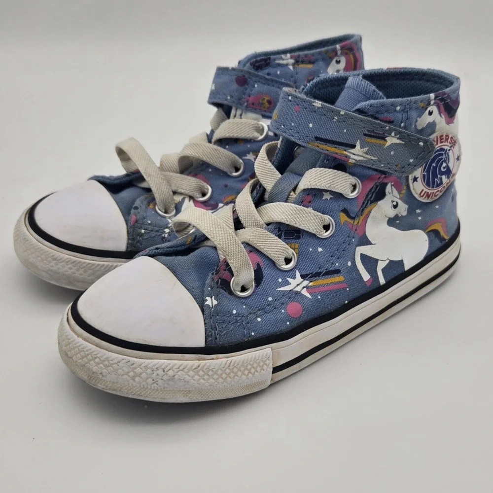 Converse Chuck Taylor All Star Unicons Blue Unicorn High Top Shoes Little Kid 9